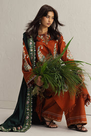 Coco Zara Shahjahan Embroidered Khaddar Unstitched 3Pc D-6B SHIREEN