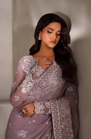 Zarif Muse Thread Embroidered Chiffon Unstitched Saree ZE-MT-05 Niora