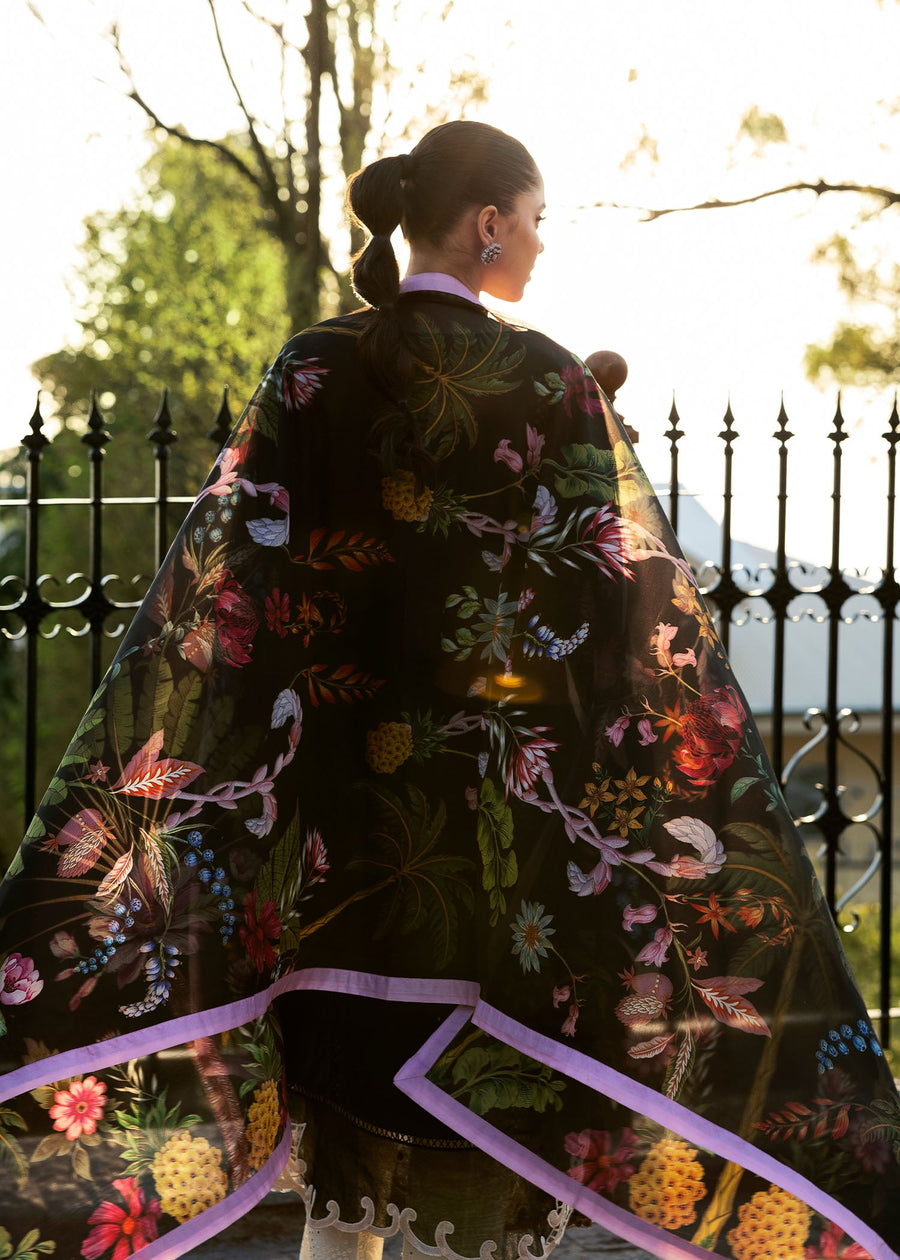 Saira Shakira Bloom Unstitched Lawn 3Pc Suit SS-25-06B SAUVAGE