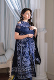 Neeshay Dastaan Embroidered Chiffon Unstitched 3Pc Suit - Neelisha