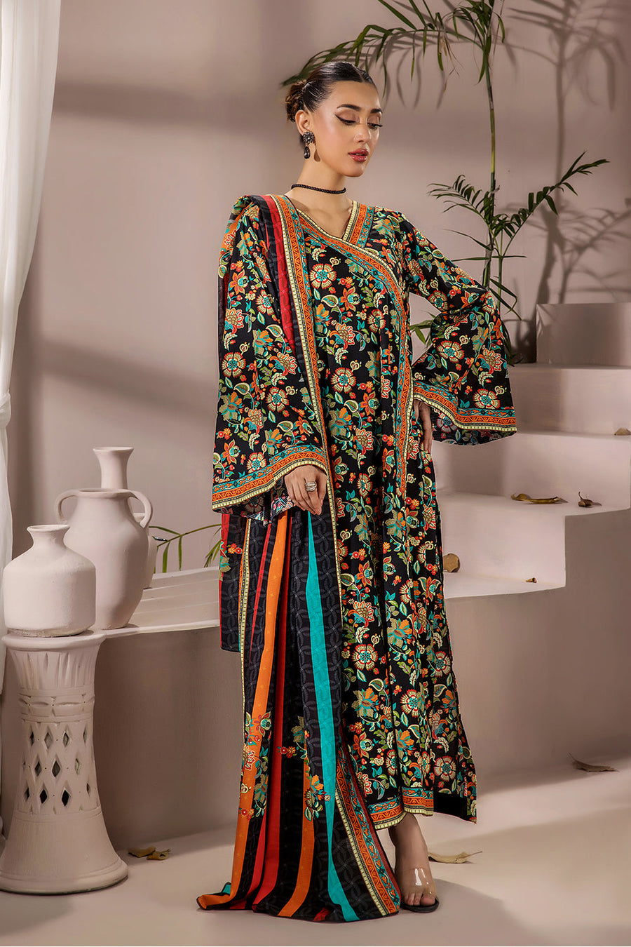 Koka by Safwa Digital Printed Doria Cambric Unstitched 3Pc Suit KOK-35