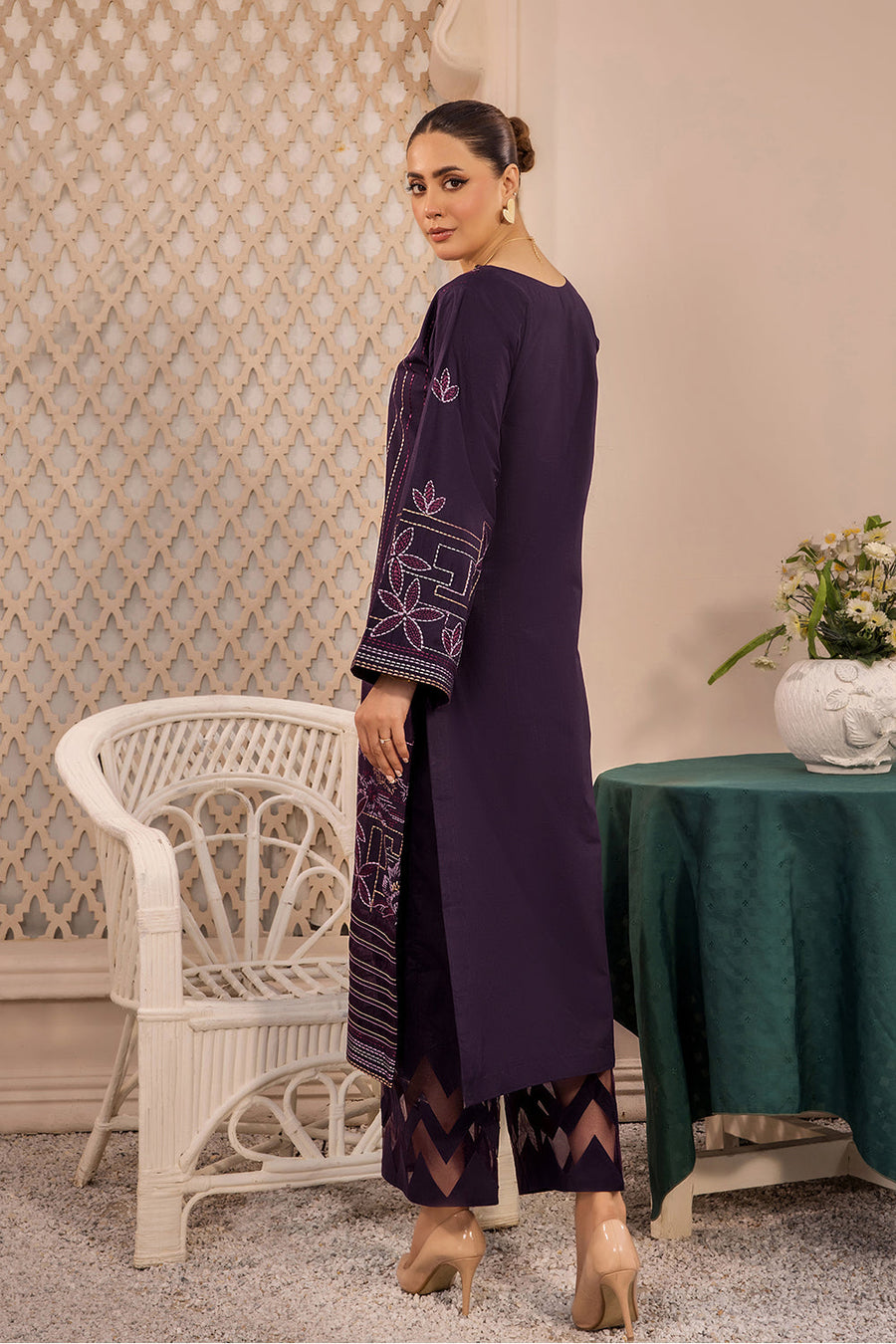 Zuri by Safwa Embroidered Cotton Unstitched 2Pc Suit ZUR-01