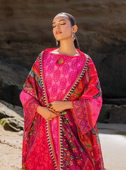 Zainab Chottani Embroidered Chikankari Lawn Unstitched 3Pc Suit D-06A Laali