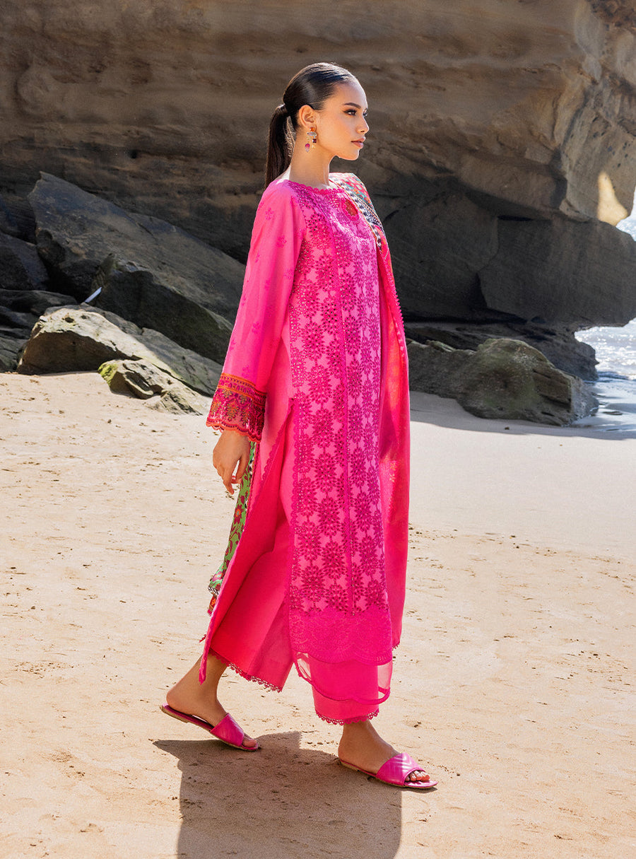 Zainab Chottani Embroidered Chikankari Lawn Unstitched 3Pc Suit D-06A Laali