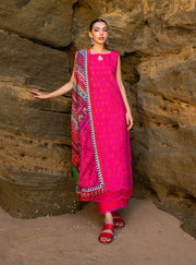 Zainab Chottani Embroidered Chikankari Lawn Unstitched 3Pc Suit D-06B Laali