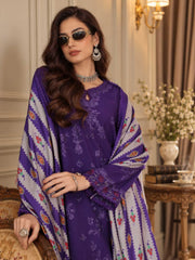 Noor by Saadia Asad Printskhaas Embroidered Linen Unstitched 3Pc Suit D-06B