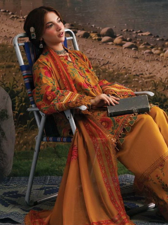 Maria B MBasics Embroidered Slub Khaddar Unstitched 3Pc Suit MB-CUSV15-06B