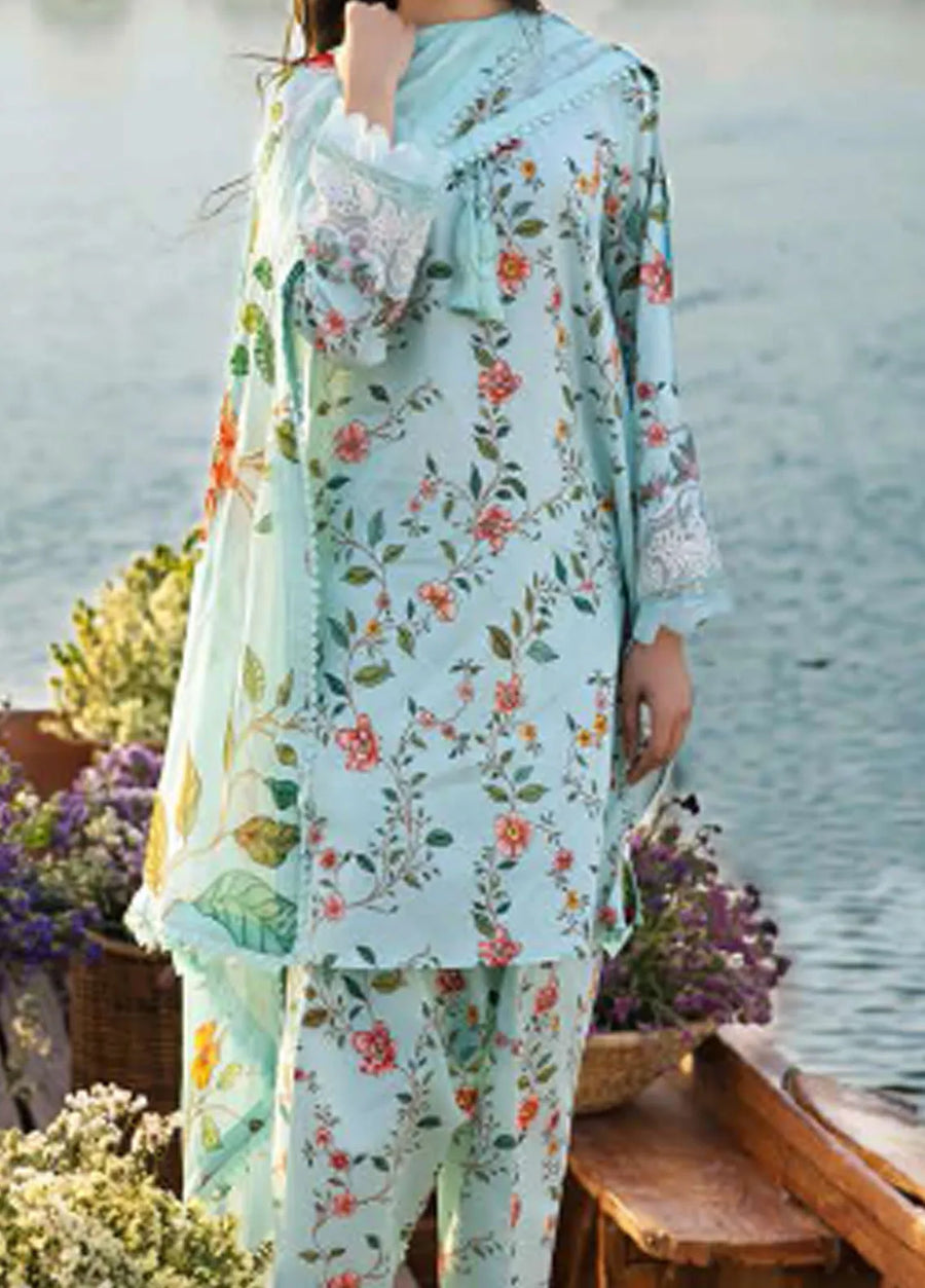 Maria.B M.Basics Embroidered Lawn Unstitched 3Pc Suit MB-06B