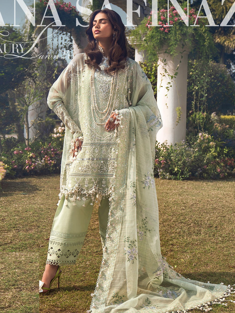 Sana Safinaz Embroidered Luxury Lawn Unstitched 3Pc Suit D-06B