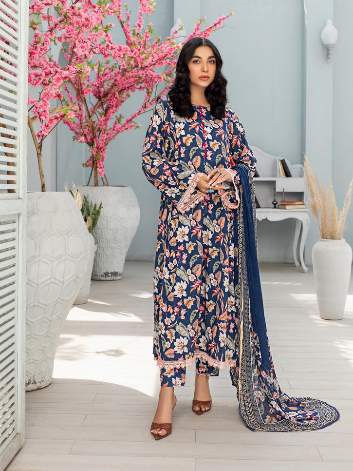 Humdum Rang e Bahar Vol-02 Printed Lawn Unstitched 3Pc Suit D-03