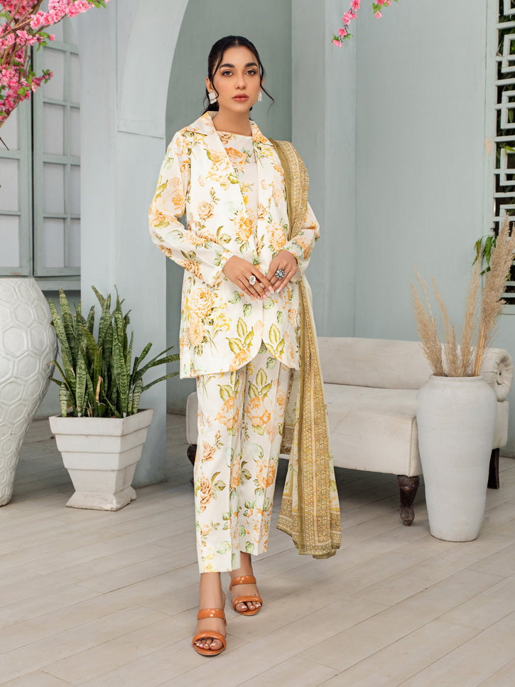 Humdum Rang e Bahar Vol-02 Printed Lawn Unstitched 3Pc Suit D-07