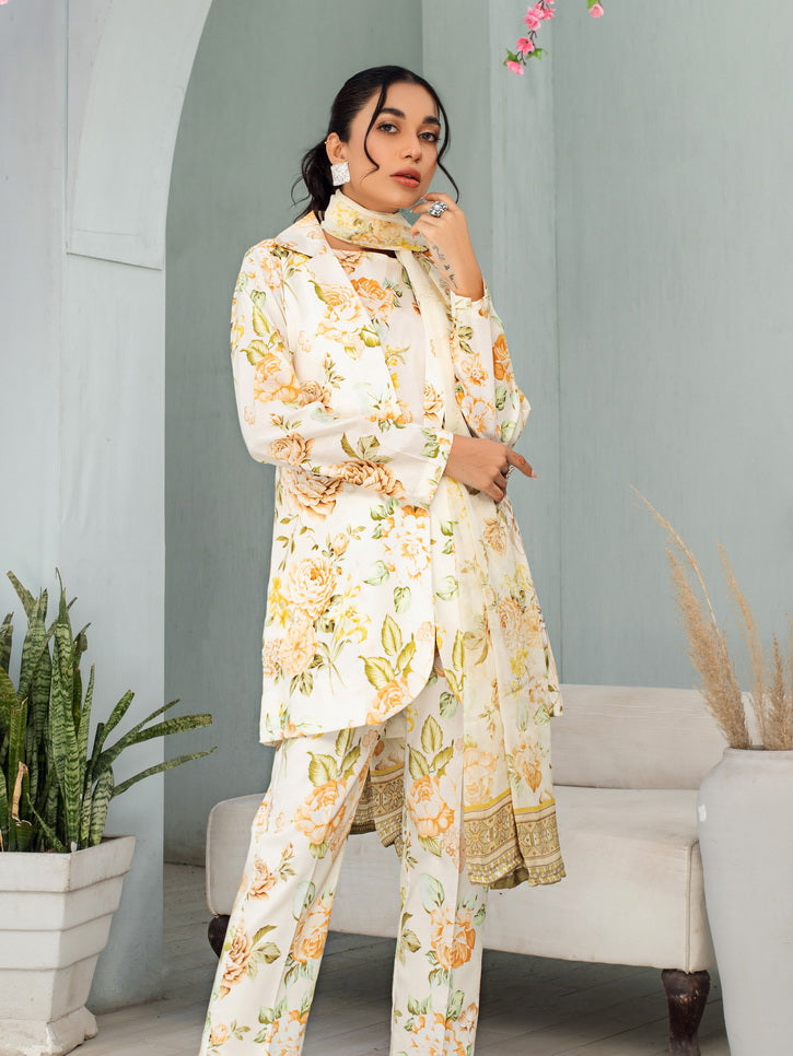 Humdum Rang e Bahar Vol-02 Printed Lawn Unstitched 3Pc Suit D-07