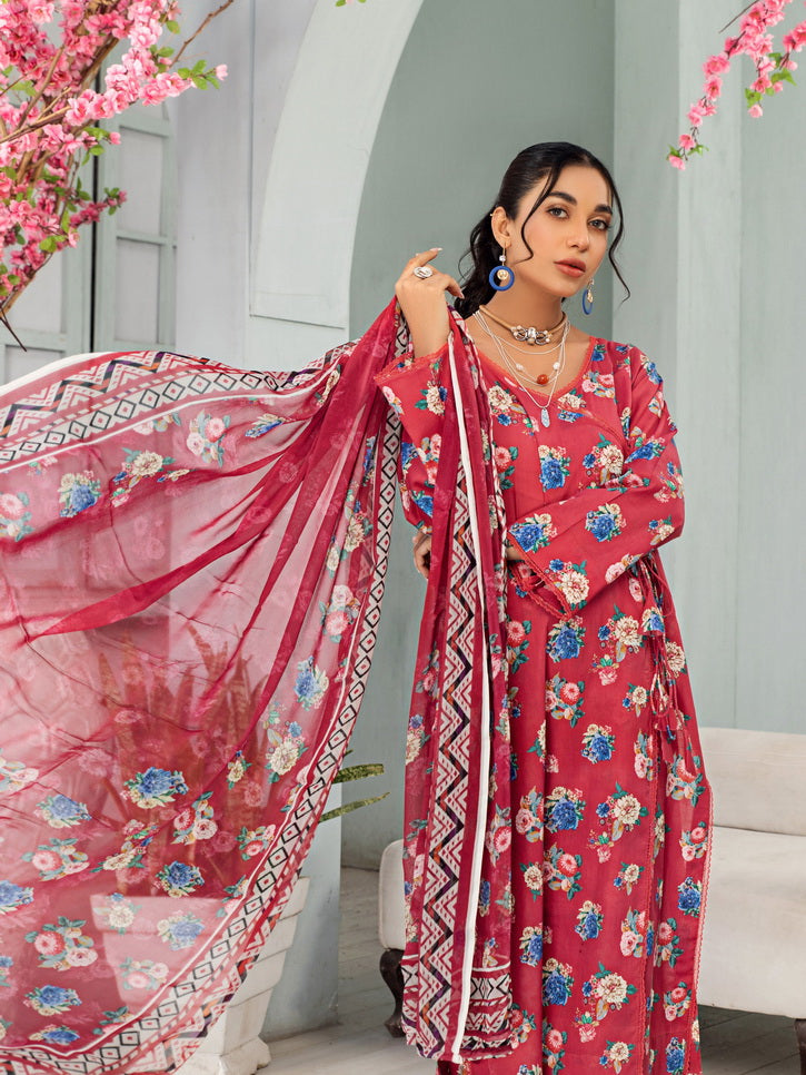 Humdum Rang e Bahar Vol-02 Printed Lawn Unstitched 3Pc Suit D-09