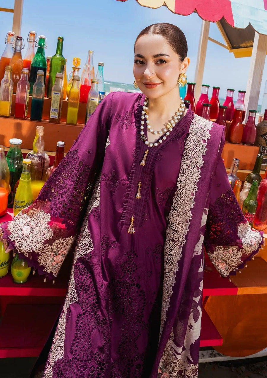 Hania Luxury Schiffli Lawn and Printed Monark Dupatta from ELAF's 'HAI KUCH' Festive Lawn 2024 Collection.