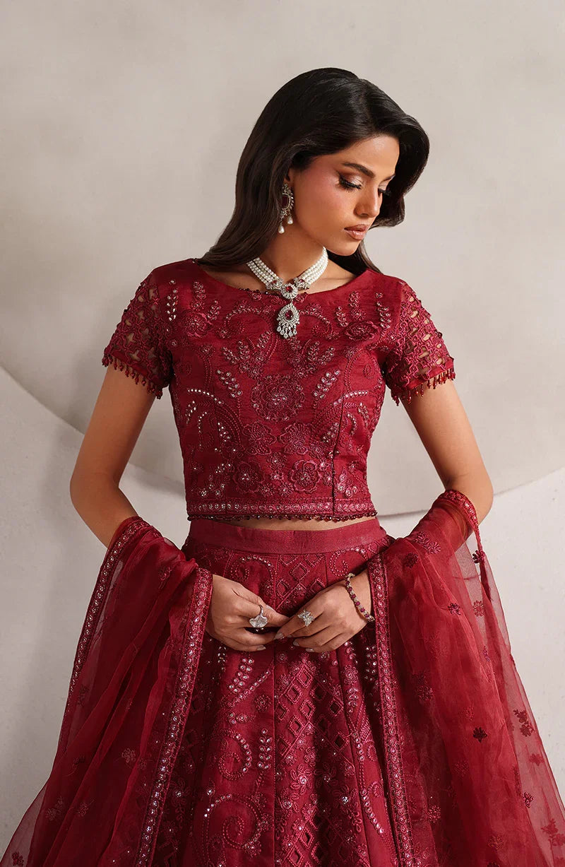 Zarif Muse Thread Embroidered Organza Unstitched 3Pc Suit ZE-MT-01 Sheen