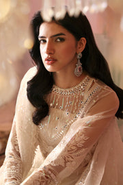 Tara by Sardinia Embroidered Organza Unstitched 3Pc Suit - Dove