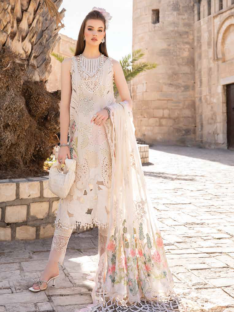 Maria.B Unstitched Embroidered Luxury Lawn 3Pc Suit D-2407-A