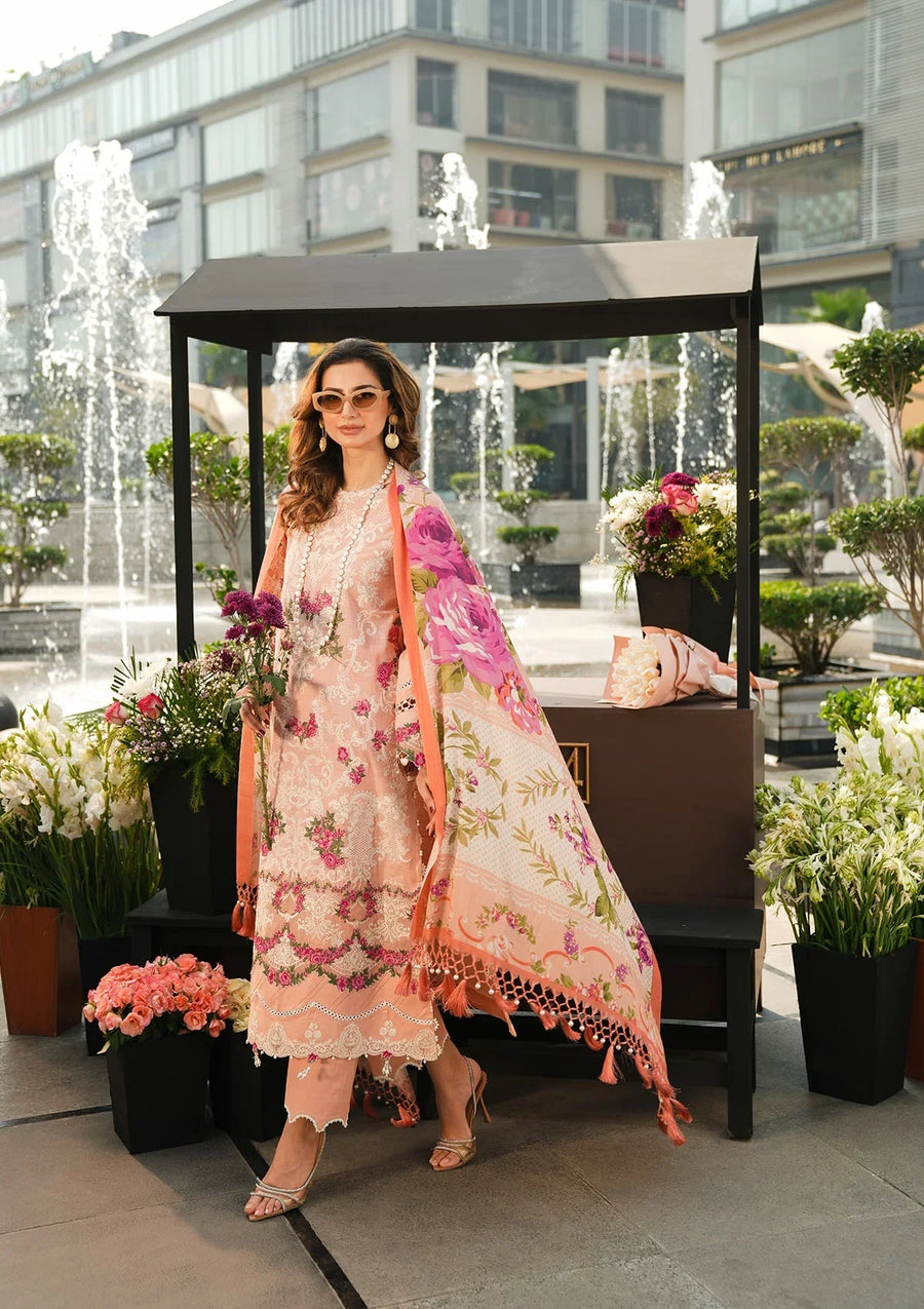 Elaf Premium Embroidered Khaddar Unstitched 3Ps Suit EPW-7B Flourishing Romance