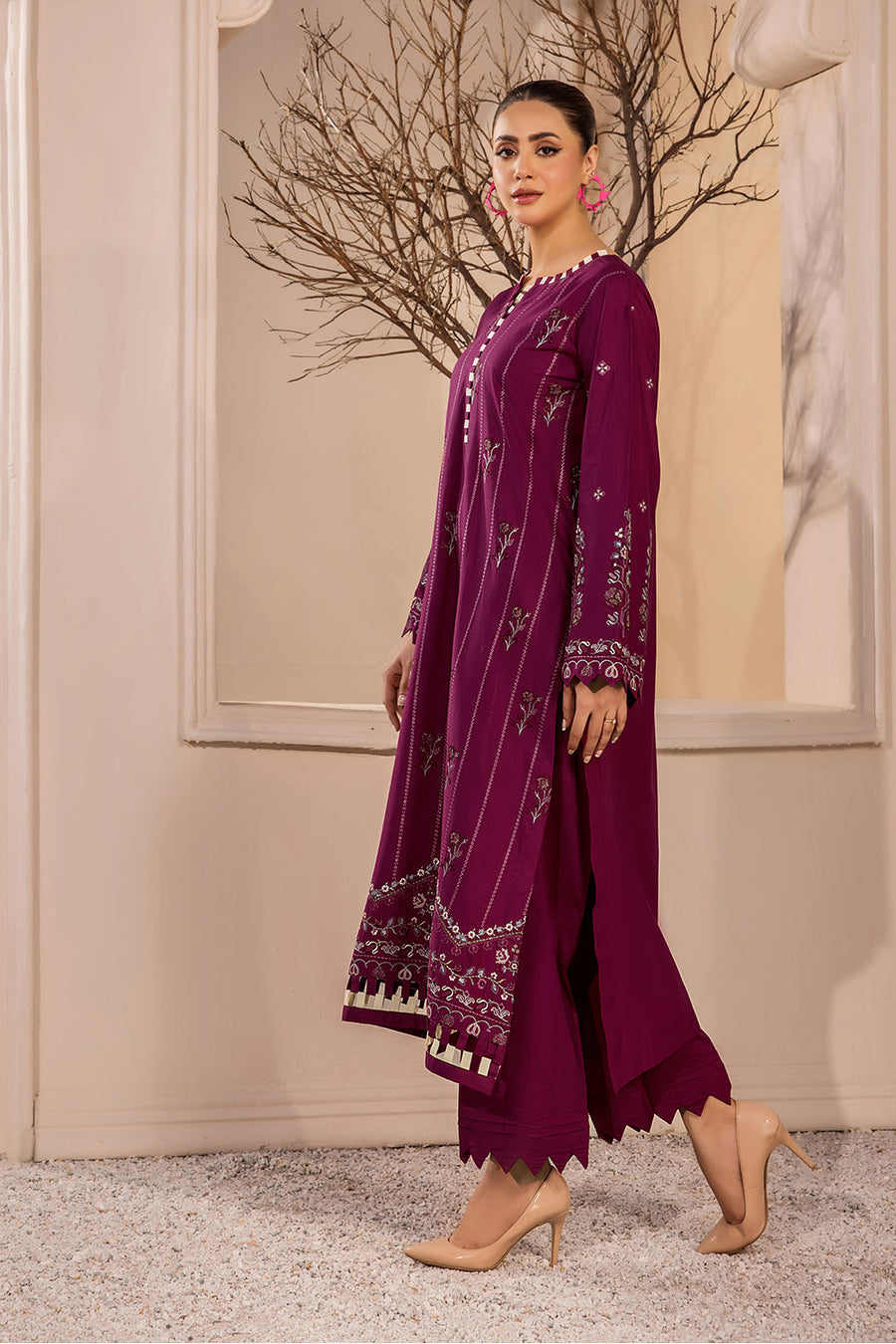 Zuri by Safwa Embroidered Cotton Unstitched 2Pc Suit ZUR-04
