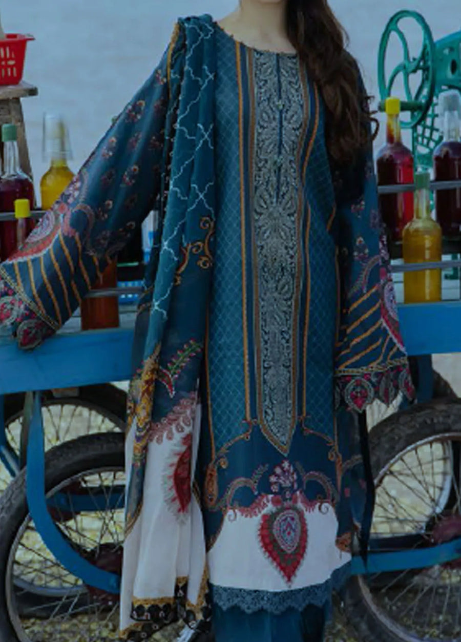 Maria.B M.Basics Embroidered Lawn Unstitched 3Pc Suit MB-07A