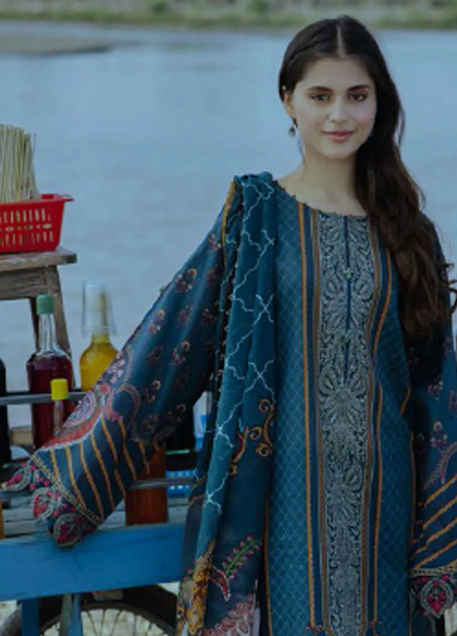 Maria.B M.Basics Embroidered Lawn Unstitched 3Pc Suit MB-07A