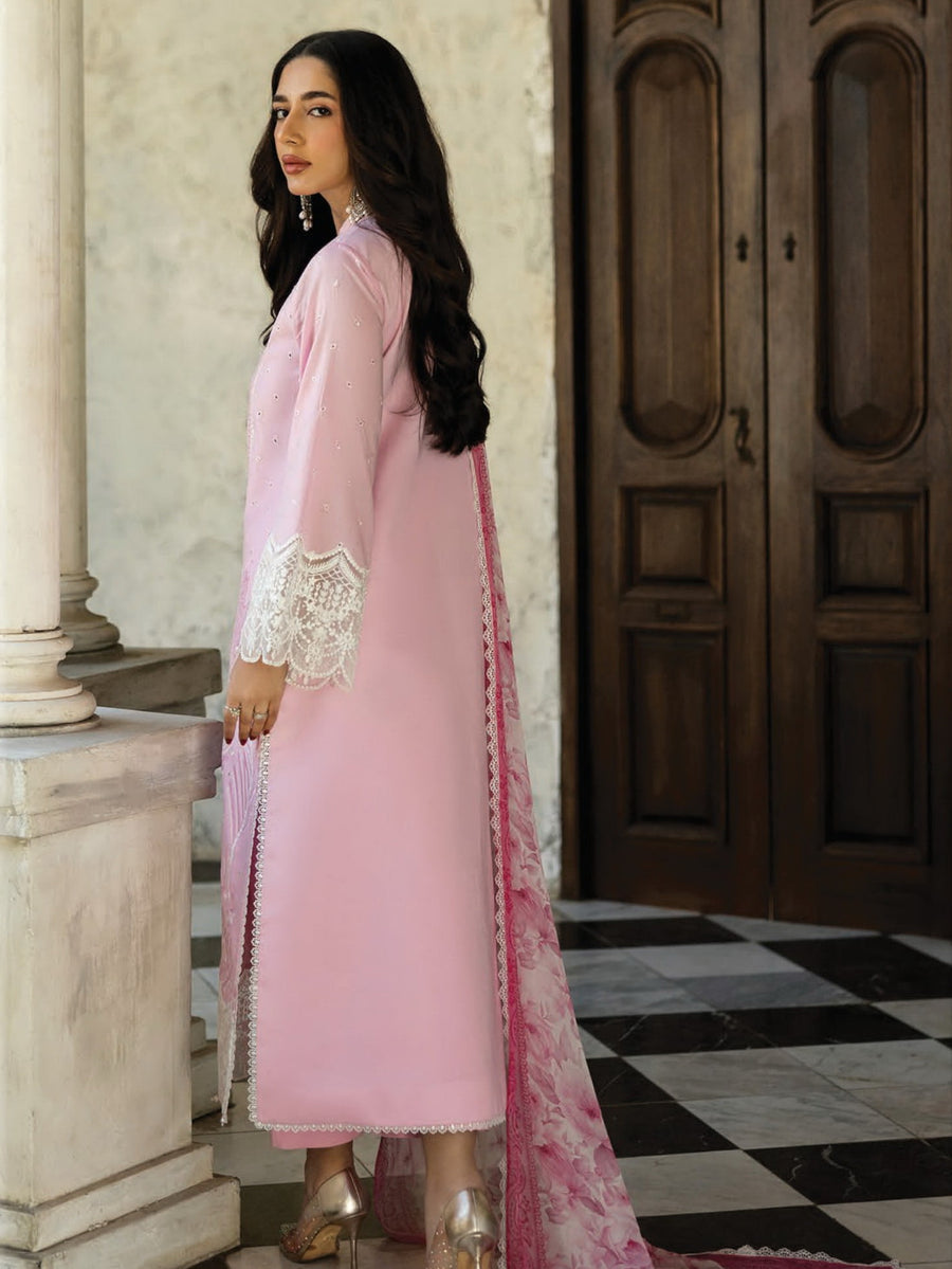 Zainab Chottani Embroidered Chikankari Lawn Unstitched 3Pc Suit D-07A Liyah