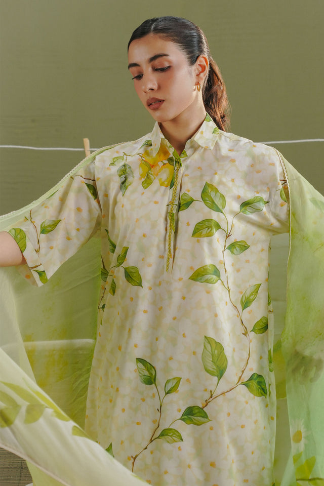 Coco by Zara Shahjahan Prints Unstitched Lawn 3Pc Suit D-07A Kael
