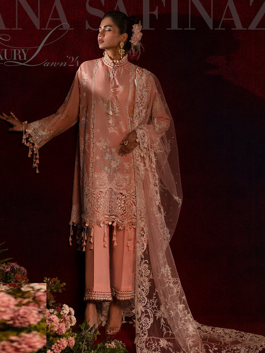 Sana Safinaz Embroidered Luxury Lawn Unstitched 3Pc Suit D-07A