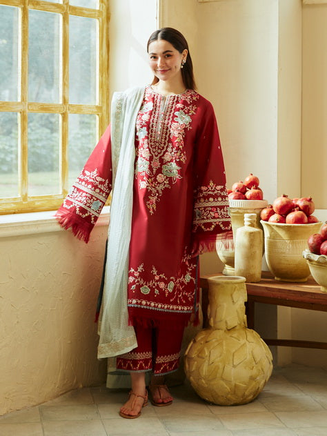Coco by Zara Shahjahan Embroidered Lawn Unstitched 3Pc Suit D-07A JANAAN