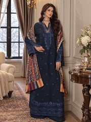 Noor by Saadia Asad Printskhaas Embroidered Linen Unstitched 3Pc Suit D-07A