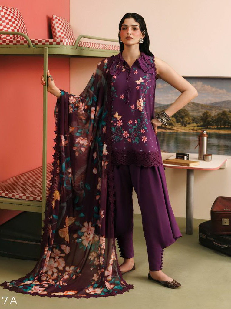 Maria B MBasics Embroidered Linen Unstitched 3Pc Suit MB-CUSV15-07A