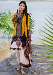 Maria.B M.Basics Embroidered Lawn Unstitched 3Pc Suit MB-07B