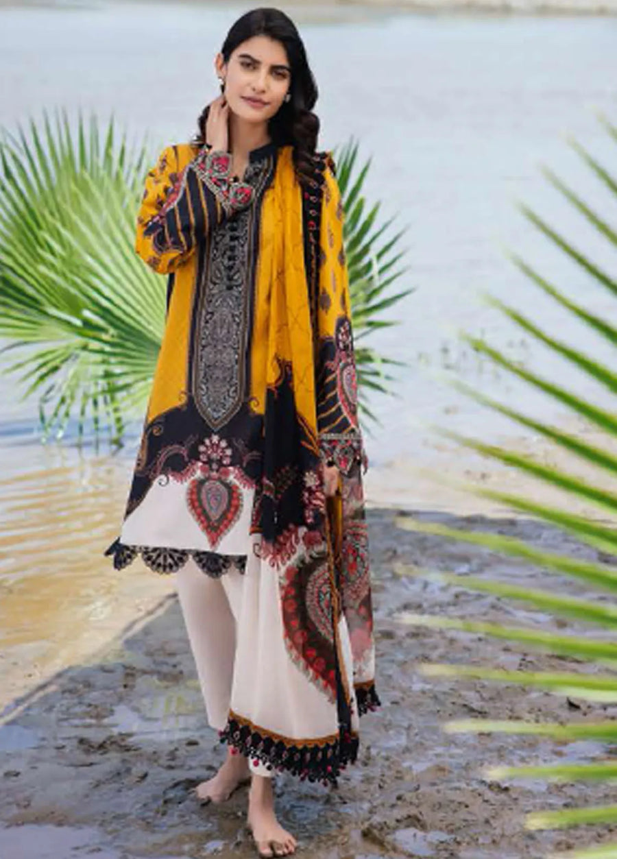 Maria.B M.Basics Embroidered Lawn Unstitched 3Pc Suit MB-07B
