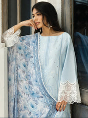 Zainab Chottani Embroidered Chikankari Lawn Unstitched 3Pc Suit D-07B Liyah