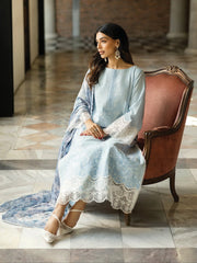 Zainab Chottani Embroidered Chikankari Lawn Unstitched 3Pc Suit D-07B Liyah