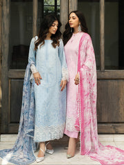 Zainab Chottani Embroidered Chikankari Lawn Unstitched 3Pc Suit D-07B Liyah