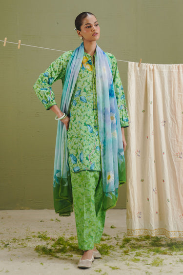 Coco by Zara Shahjahan Prints Unstitched Lawn 3Pc Suit D-07B Kael
