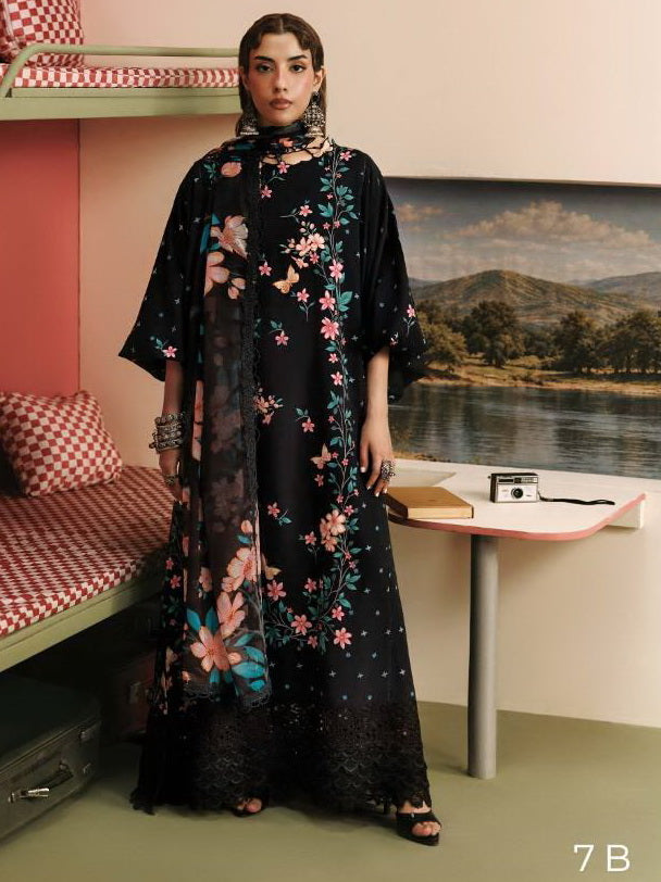 Maria B MBasics Embroidered Linen Unstitched 3Pc Suit MB-CUSV15-07B