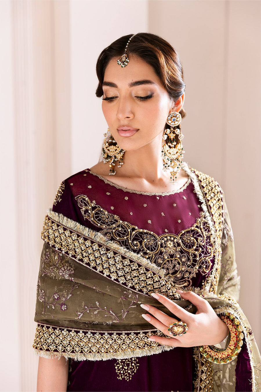 Alizeh Fashion Makhmal Embroidered Velvet Unstitched 3Pc Suit AF-VLT-2228-Zarlish