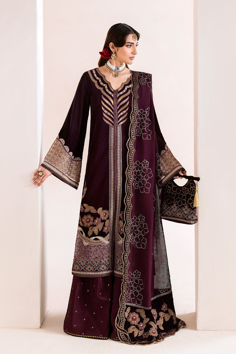 Alizeh Fashion Makhmal Embroidered Velvet Unstitched 3Pc Suit AF-VLT-2221-Mehree