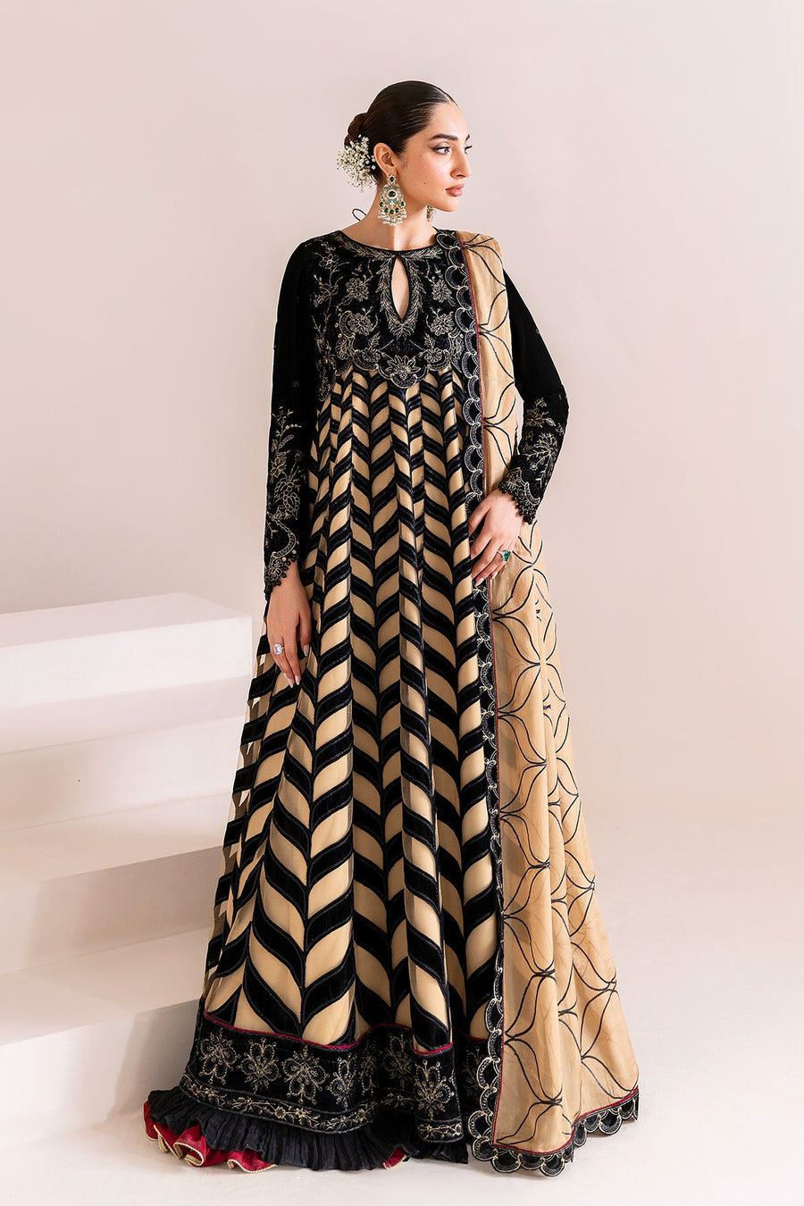 Alizeh Fashion Makhmal Embroidered Velvet Unstitched 3Pc Suit AF-VLT-2223-Noor Jahan