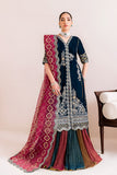 Alizeh Fashion Makhmal Embroidered Velvet Unstitched 3Pc Suit AF-VLT-2222-Mehroob
