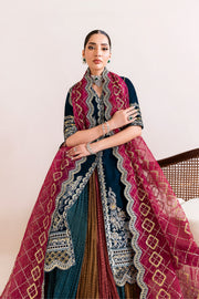 Alizeh Fashion Makhmal Embroidered Velvet Unstitched 3Pc Suit AF-VLT-2222-Mehroob