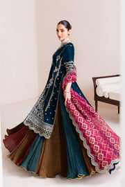 Alizeh Fashion Makhmal Embroidered Velvet Unstitched 3Pc Suit AF-VLT-2222-Mehroob