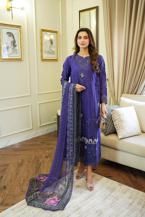 Noor by Saadia Asad Eid Luxury Handwork Laserkari Unstitched 3Pc Suit D-04B