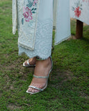 Zevk Flora Festive Embroidered Lawn Unstitched 3Pc Suit - JASMINE