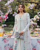Zevk Flora Festive Embroidered Lawn Unstitched 3Pc Suit - JASMINE