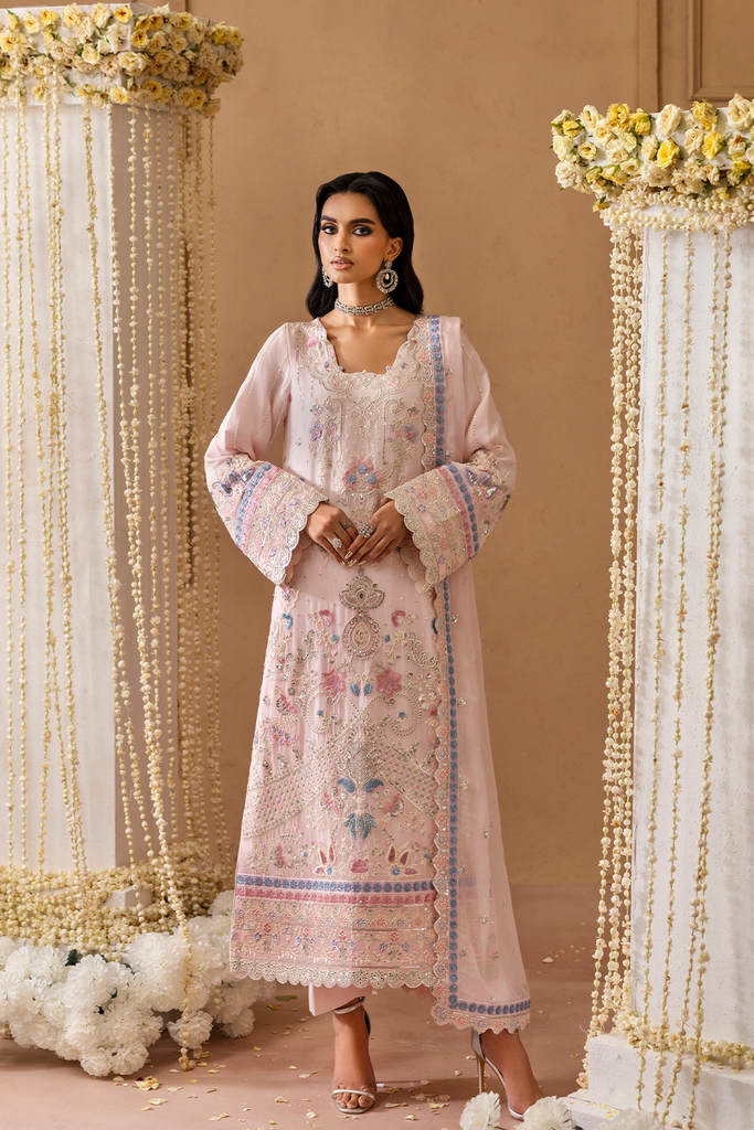 Nooresha by Emaan Adeel Embroidered Chiffon Suit Unstitched 3 Piece EA25NF Nishta - Formals Collection