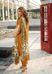 Elaf Premium Embroidered Linen Unstitched 3Ps Suit EPW-3A Sunkissed Meadows