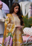 SONA Mustered dress with Embroidered Lawn Sleeves from  ELAF's "ELAF EID EDIT" 2024 Collection.